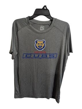 Pro Edge Iowa Cubs Shirt Sz Med. 38/40 Logo Short Sleeve Gray Baseball